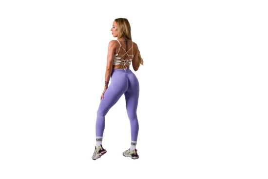 Дълги клинове Спортен клин с push up ефект в лилаво